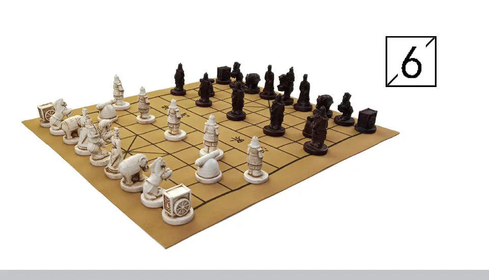 2 Yernea New Quality Traditional Chinese Chess Game Set Resin Chess Pieces Soft Chessboard Archaize Retro Chess Board Games (7)