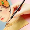MIKAILAN Wolf Hair Paint Brush Fine Hand-painted Hook Line Pen Round Tip Miniature Brush For Drawing Gouache Oil Painting Brush 5