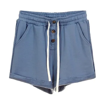 

2020 Ladies fashion casual drawstring shorts ladies high waist pants shorts color shorts