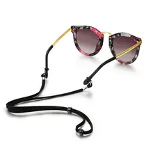 Кожаный однотонный Забавный цветной шнурок для очков регулируемый держатель для очков винтажный ремешок для очков 12 цветов на выбор