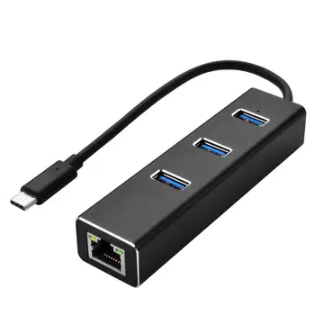 

Lcone USB C HUB Type C 3.0 to Ethernet 1000 Mbps Network Adapter RJ45 usb-c with 3 usb 3.0 Ports usb splitter for Laptop Macbook