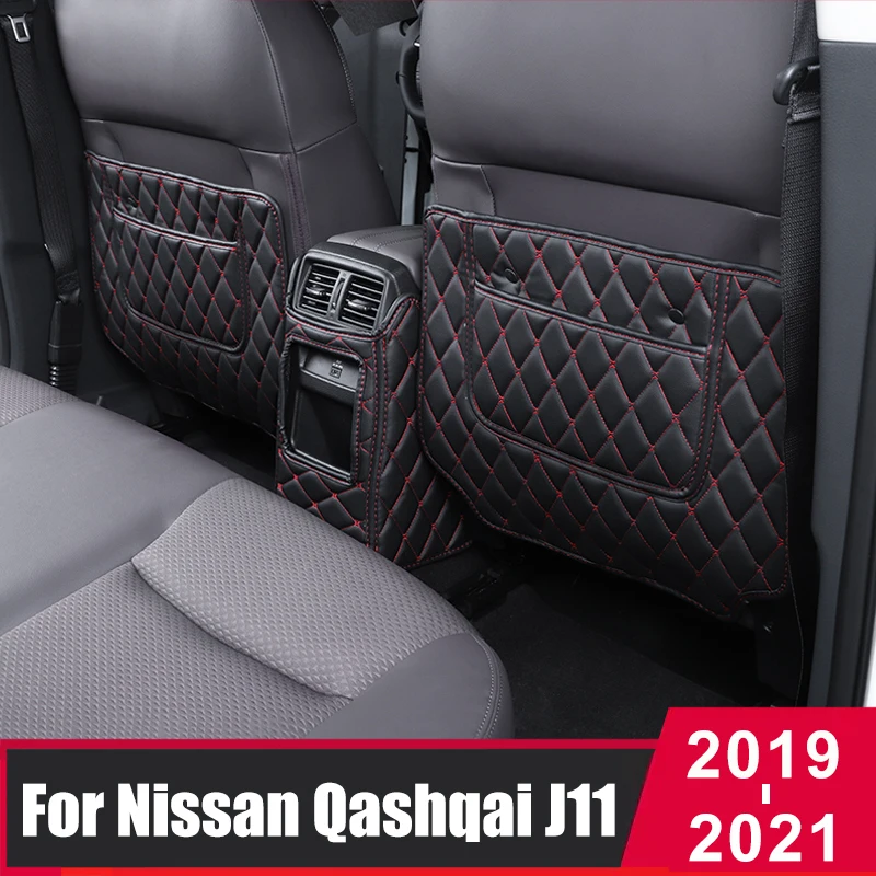 

Car Back Seat Armrest Box Cover Protection Pad for Children Baby Kicking Mat For Nissan Qashqai J11 2019 2020 2021 Accessories