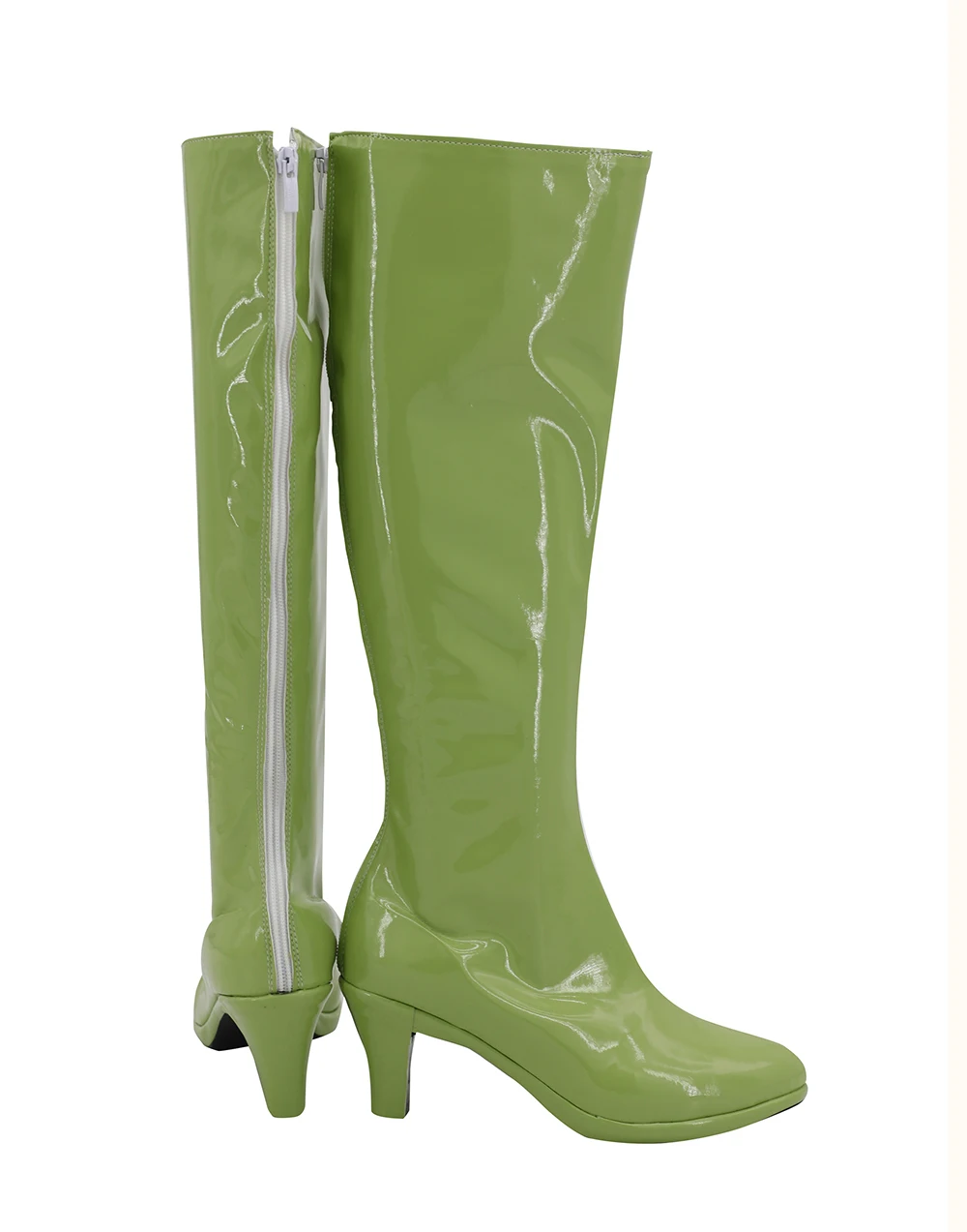 One Piece Nico Robin Cosplay Boots Green High Heel Shoes Custom Made for Unisex  (3)