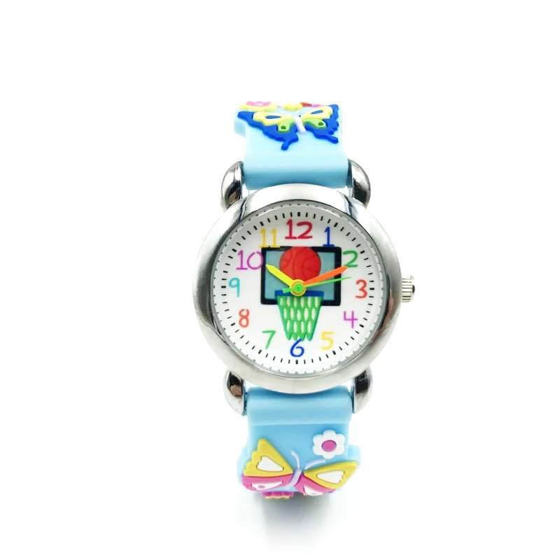 hot fashion 3D jelly band watches for girls cartoon pattern quartz boys watch free dropshipping waterproof wristwatches  (45)