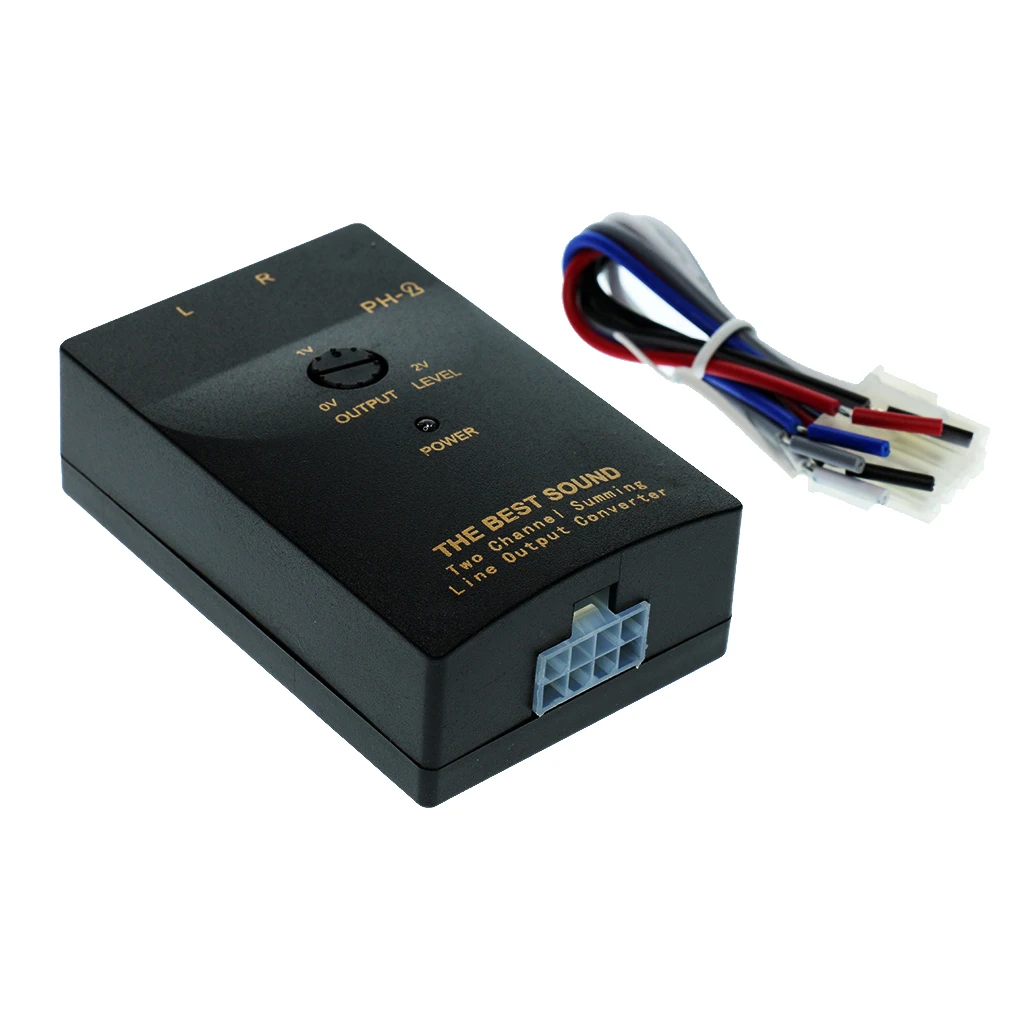 Car Audio RCA Speaker High To Low Level Output Converter W/ Adapter Wire Perfect Sound Quality