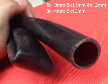 

8x10mm 8x11mm 8x12mm 8mm black silicone tube flexible Black silicon hose high temperature non-toxic dark silicone rubber tubing