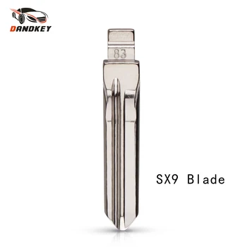 

DANDKEY 83# Metal Uncut Blank Flip Folding Remote Key Blade Replacement Car Blank SX9 Key Blade For Peugeot Citroen Key NO.83
