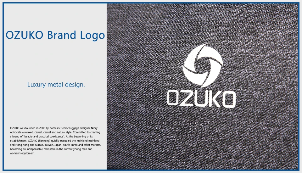 OZUKO, многофункциональный мужской рюкзак для отдыха, usb зарядка, мужской 15,6 дюймовый рюкзак для ноутбука, большая вместительность, деловая дорожная сумка