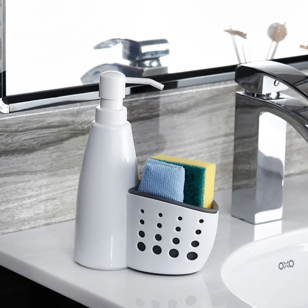 Soap Dispenser Set New Multifunction Kitchen Bathroom Liquid Detergent Storage Box Rack Cleaning Sponge Drainboard Soap Holder Soap Dispenser Set New Multifunction Kitchen Bathroom Liquid Detergent Storage Box Rack Cleaning Sponge Drainboard Soap Holder