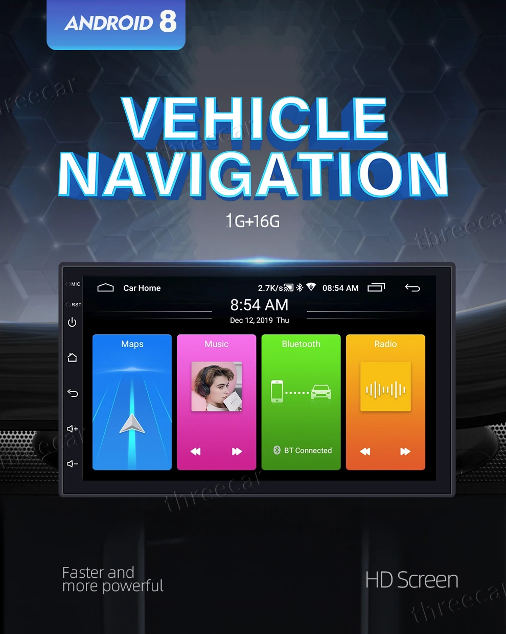 Универсальная Автомагнитола 2 Din 7 дюймов GPS навигация Bluetooth Android 8 1 Wi Fi FM Раздельный