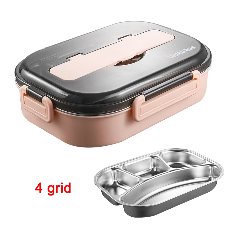 Ланч-бокс из нержавеющей стали флип-контейнеры для приготовления пищи для хранения мульти-сетки для студентов THIN889(Бесплатный маленький подарок