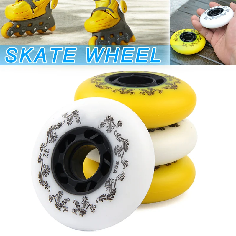 New 4 Pcs Inline Skates Wheels 90A Hardness Sliding Roller Durable