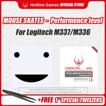 

Hotline Games 2.0 Performance Level Mouse Skates Mouse Feet Pad Replacement Feet for Logitech M337 Mouse 0.28mm/0.4mm Thickness