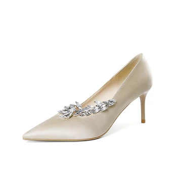 

new design brand shoes leather pumps sexy high heels women pumps fashion party wedding shoes female spring dress shoes woman