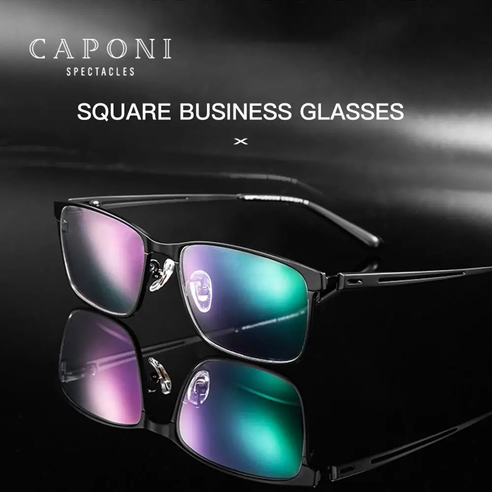 CAPONI, оптические очки, оправа для мужчин, бизнес компьютер, мужские очки, светильник, вес битана, полная оправа, очки для женщин J19894