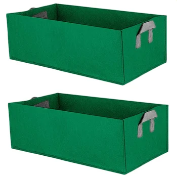 

10 Gallon Planting Bag, Potato Carrot Onion Taro Radish Peanut Planting Bag, 2 Pieces (Dark Green)