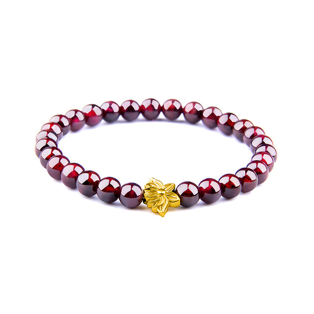 Bracelets Natural Garnet Beads Bracelet For Women Red Stone Bracelet Silver-plated Yoga Balance Pulsera Couples Jewelry Gift