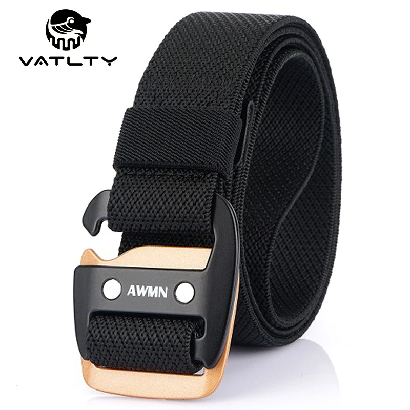 2021 Fashion Stretch Tactical Belt Rust-Proof Metal Quick Release Buckle Strong Nylon Outdoor Work Sports Men's Jeans | Аксессуары