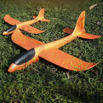 

Color Random Children Hand Throw Stunt Aircraft Soaring Circling Airplane Model Kids Falling Resistant Toy