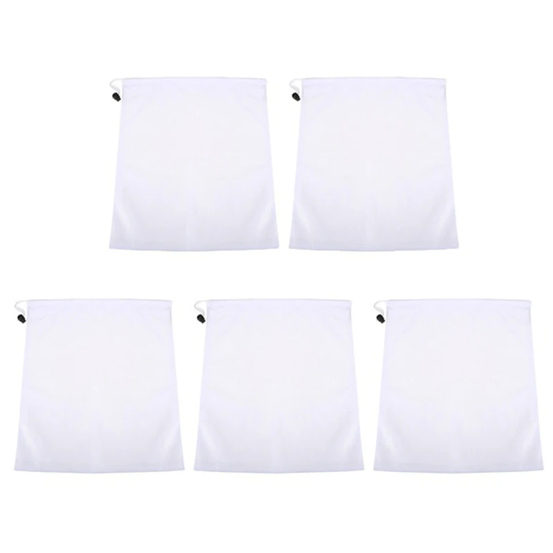 10PCS Reusable Produce Bags Rope Mesh Vegetable Fruit Storage Pouch 30x35cm