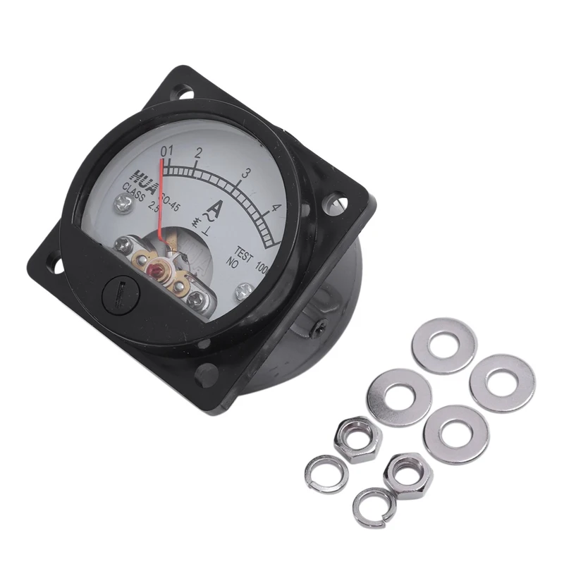 Class 2.5 Accuracy AC 0-5A Analog Panel Round Meter Ammeter Black | Инструменты