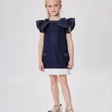 Детские платья для девочек; коллекция г.; летние хлопковые праздничные платья-пачки с оборками на плечах; детское платье принцессы; детская одежда;