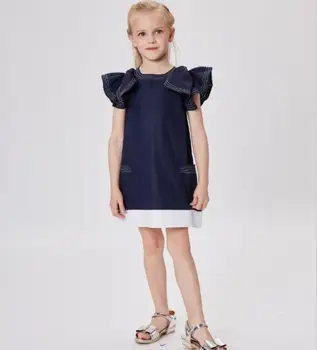 

Kids Dresses For Girls 2020 Summer Ruffles Shoulder Cotton Party Tutu Dresses Children Princess Dress Children Clothes Wholesale