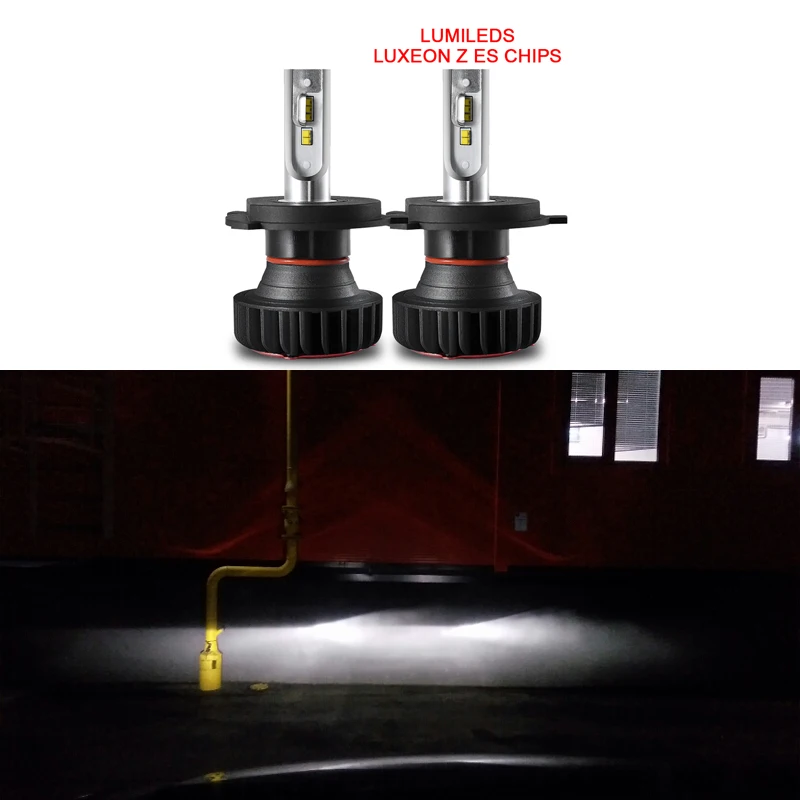 CNSUNNYLIGHT с Lumi светодиодный s ZES Chips H7 H11 H4 H1 9900LM 72 Вт/комплект 9005 Автомобильная фара 9006