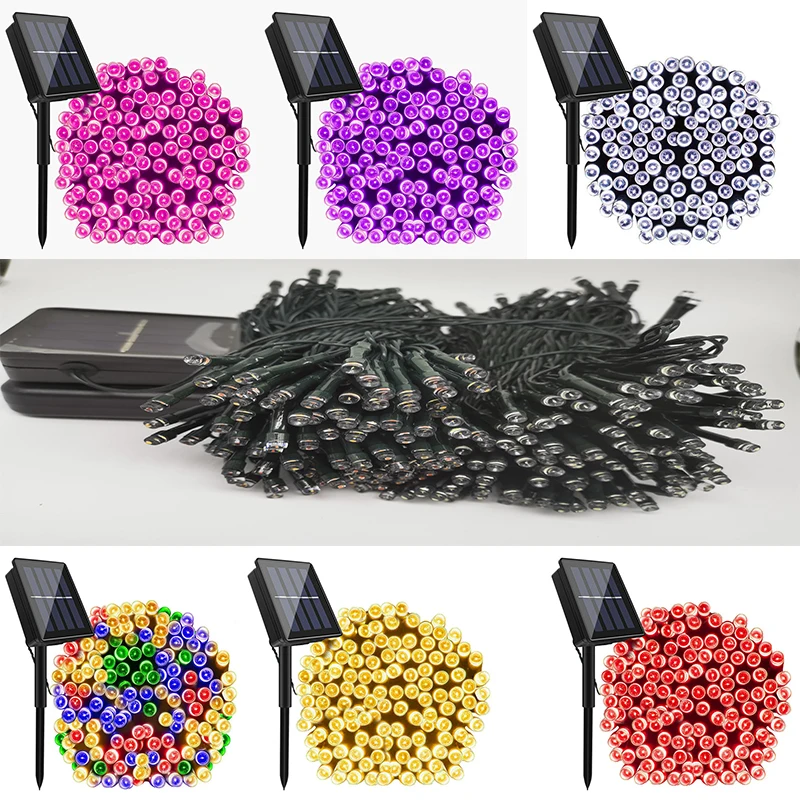 

200 Led Outdoor Solar String Garland Festoon Fairy Light 22M IP65 Waterproof Solar Powered Lamp for Yard Fence Garden Decoration