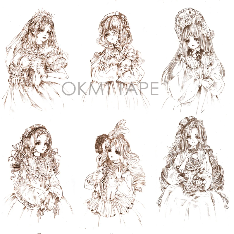 washi tape Princess Dress Decorative stickers scrapbooking stationery masking