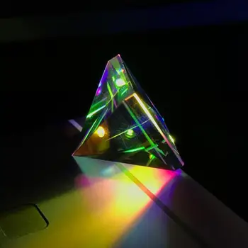 

Prism Pyramid Crystal Optical Lens Dispersion Prism Multicolor Glass Beam Splitting Optical Experiment Instrument Desk Ornament