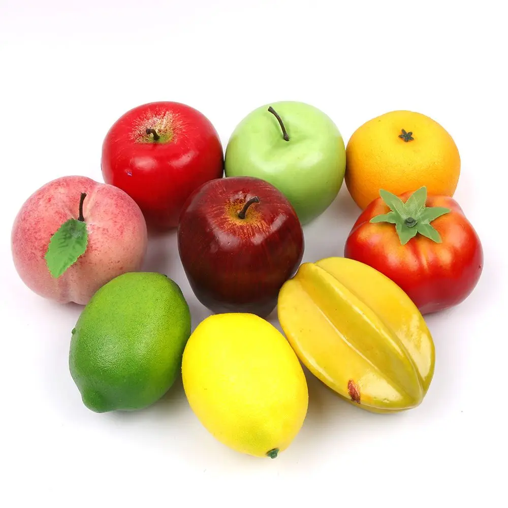 Plastic Kitchen Pretend Plastic Fruit Supplies Artificial Apples