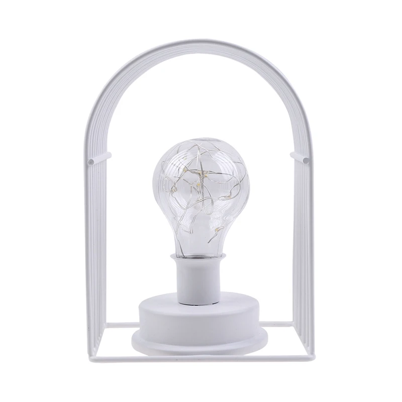 

LED Night Light Lamp,Light Bulb Shape Wrought Iron Lamp Candlestick Lamp Home Decoration Night Light for Entrance,Hallway,Bedroo