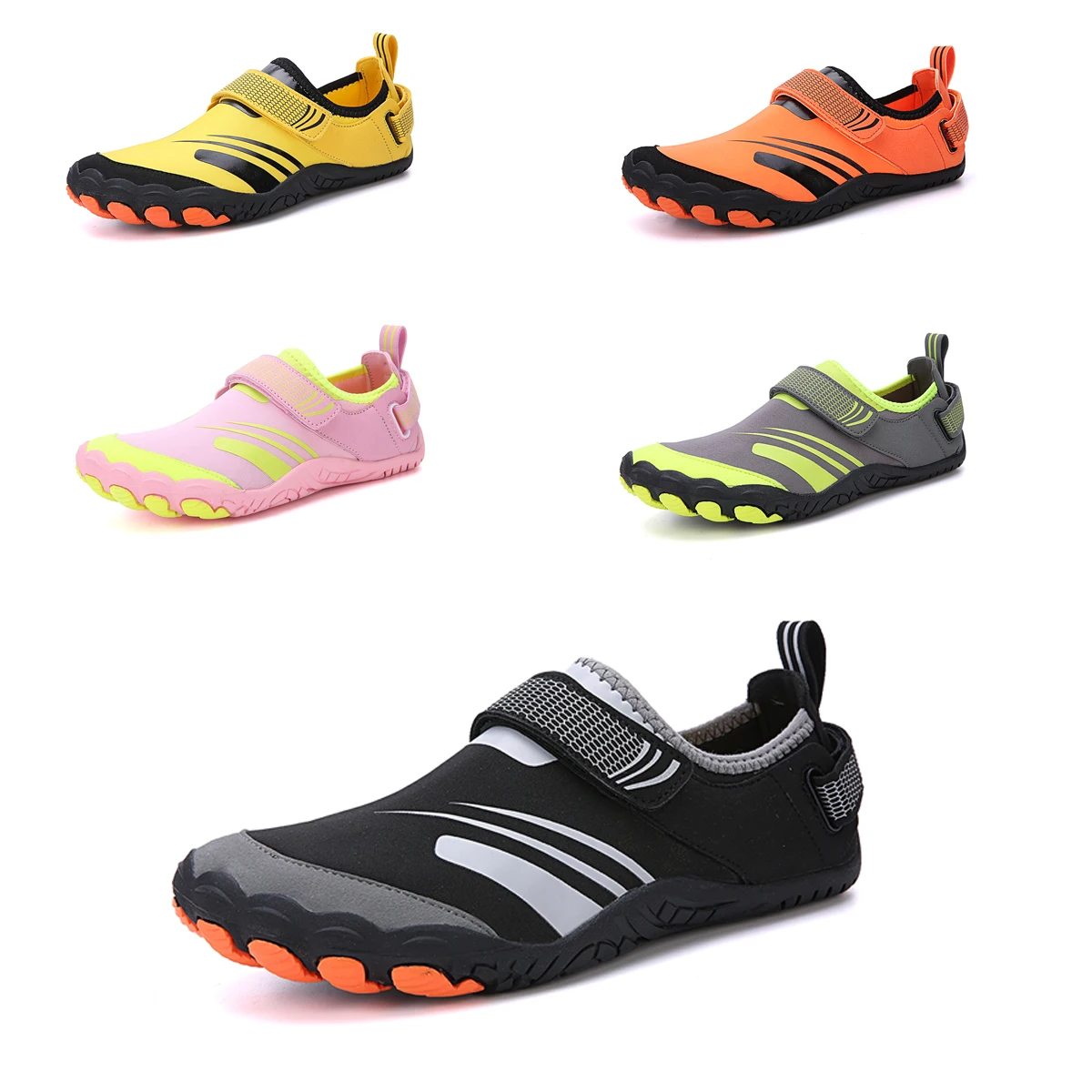 Latest Men's Five-Finger Shoes Aqua Shoes  Wading Couple Shoes Women's Outdoor Beach Shoes Fitness Shoes Cycling Hiking Shoes