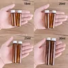 50 pieces 5ml/7ml/10ml/14ml/18ml/20ml/25ml/30ml Amber Glass Potion Bottles with Aluminium Lids Small Jars Vials 8 Sizes U-pick 4