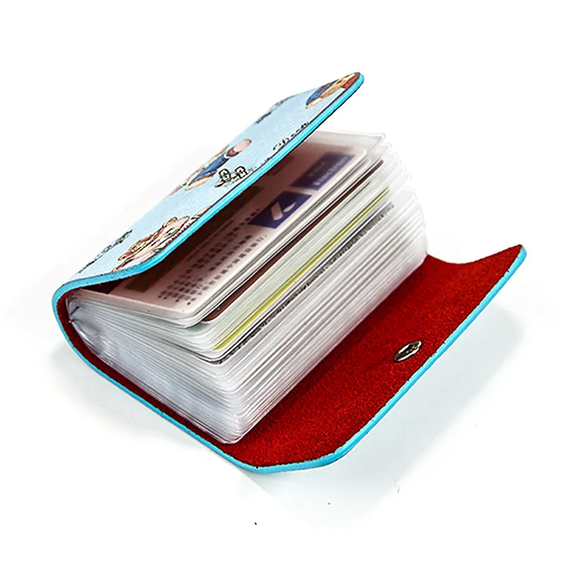 

Woman Purse Card Holder 26 Card Bag Passport Cover Id Card Holder Large Capacity Mini Animal Cartoon Wallet Lady Purse 5 Colors