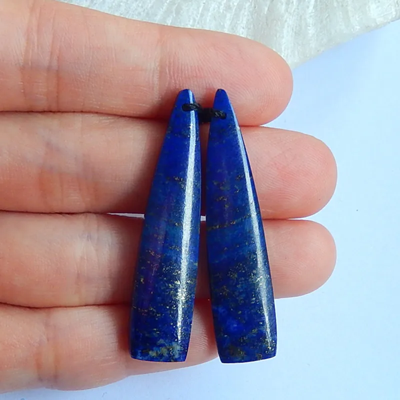 Ювелирные аксессуары подарок на день рождения Lapis lazuli Модные женские серьги 45x10x4