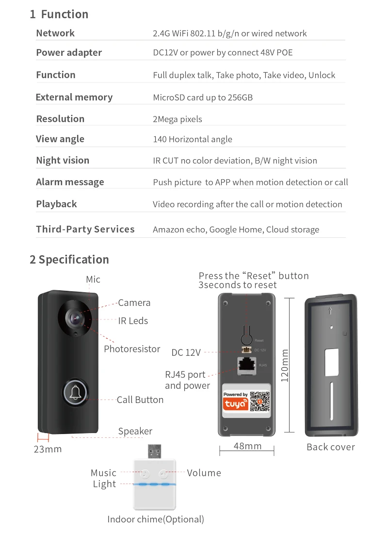 Door Phone, Controle Remoto Móvel, Sistema de