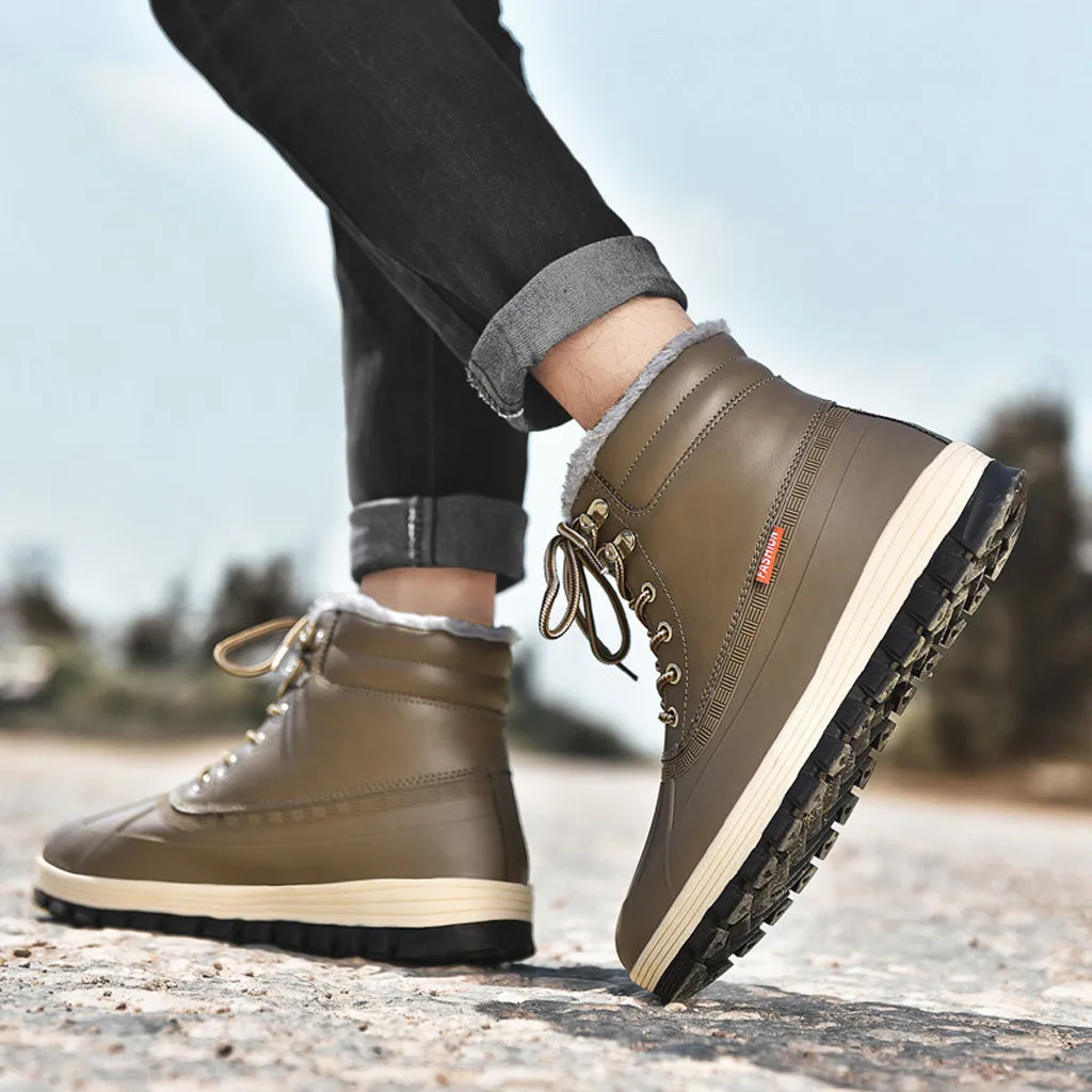 Мужская обувь; модные мужские ботинки; zapatos de hombre; мужские повседневные Бархатные Теплые хлопковые ботинки; водонепроницаемые удобные зимние ботинки