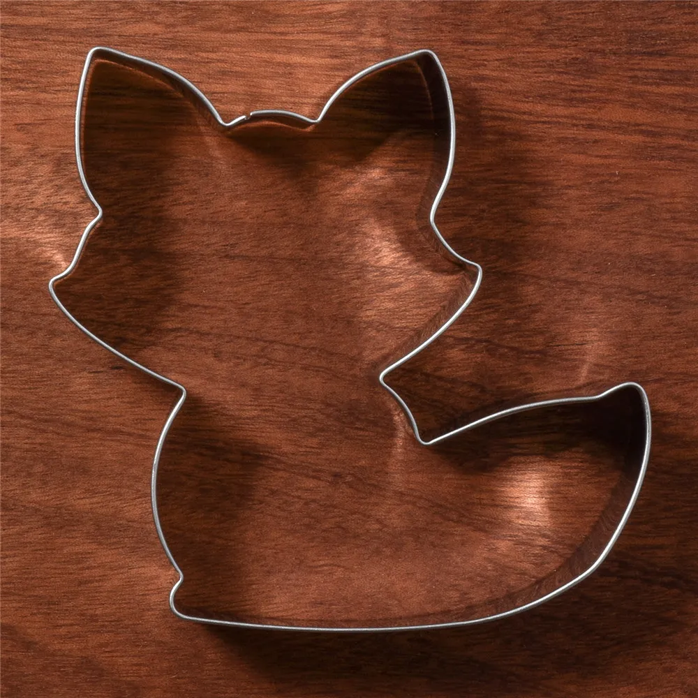 KENIAO Cute Fox печенья резак для детей-10x9,6 см-лесное животное печенье и ножи для мастики-нержавеющая сталь
