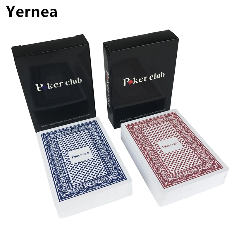 2 PCS/Set Baccarat Texas Hold'em Plastic Waterproof Scrub Playing Cards Poker Club Cards Board Games 2.48*3.46 inch Yernea