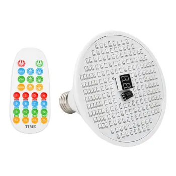 

PVC Plants Growing Lamps 12W Professional 204LED Timing Dimmable Dimmer Bulb Remote Control Flower Growing Lighting