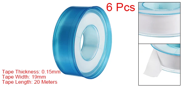Uxcell 6/10 шт. PTFE герметик для труб лента для водопроводчика для уплотнения резьбовых соединений для мягких труб создания герметичного уплотнения между фитинги для сада