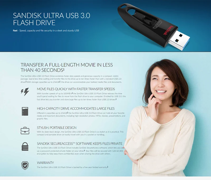 SanDisk CZ48 флеш-накопитель USB 3,0 диск 256 ГБ 128 ГБ флеш-накопитель 64 ГБ 32 ГБ 16 ГБ флеш-накопитель