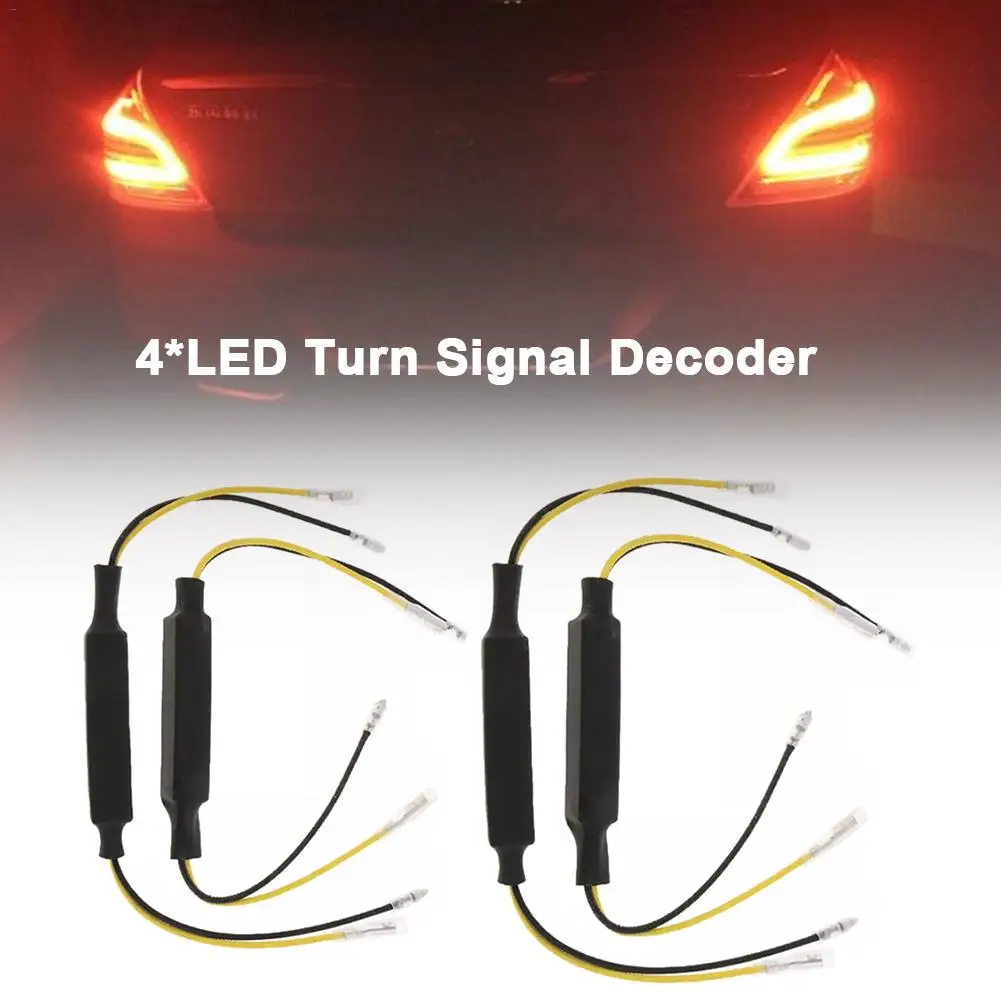 

Decoder 4PCS Car Motorcycle LED Turn Signal Decoder Single Resistance Decoder Headlight Trouble Shooting Device