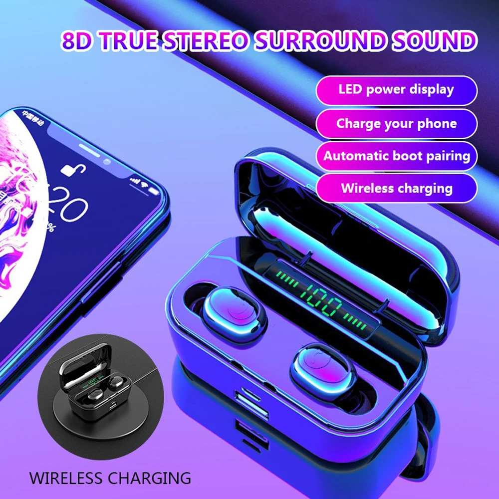 Цена G6S TWS беспроводные bluetooth наушники Спортивные Беспроводные наушники мини наушники вкладыши игровая гарнитура зарядная коробка для телефона ...