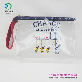 

New Style Transparent Waterproof PVC Cosmetic Bag Simple Makeup Bag Cosmetics Washed Supplies Storgage Bag