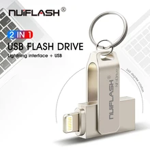 2 в 1 32 Гб 128 ГБ USB флэш-накопитель для iPhone X/8/7/7 Plus/6 Plus/6s/5/SE/ipad ручка флэш-накопитель 64Гб флеш-накопитель 16 Гб флэш-накопитель usb 2,0