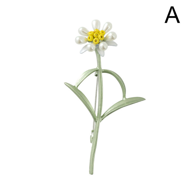 Vintage Enamel Green Color Plant Pearls Pin Tree Lotus Leaf Blueberry Cherry Flower Brooch for Women Accessories Jewelry