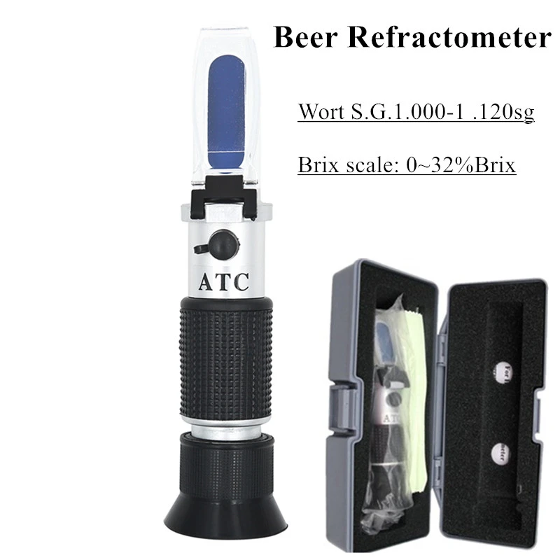 Dual Scale Beer Refractometer Specific Gravity 1.0001.120 and Brix 0